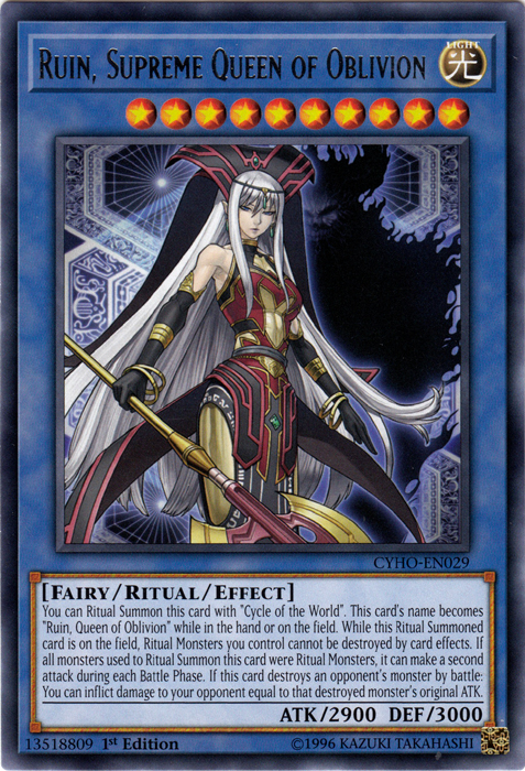 Ruin, Supreme Queen of Oblivion [CYHO-EN029] Rare | Good Games Adelaide SA