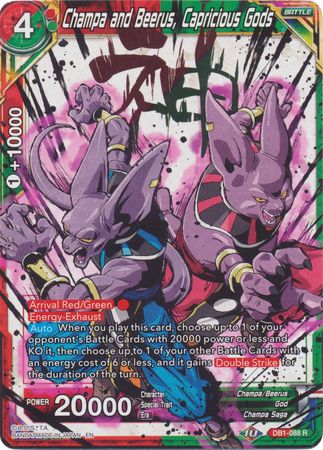 Champa and Beerus, Capricious Gods (Alternate Art) [DB1-088] | Good Games Adelaide SA
