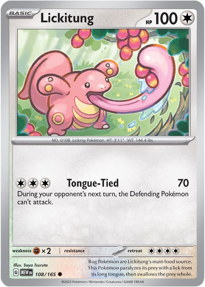 Lickitung 108/165 (SV: Scarlet & Violet 151)  | Good Games Adelaide SA