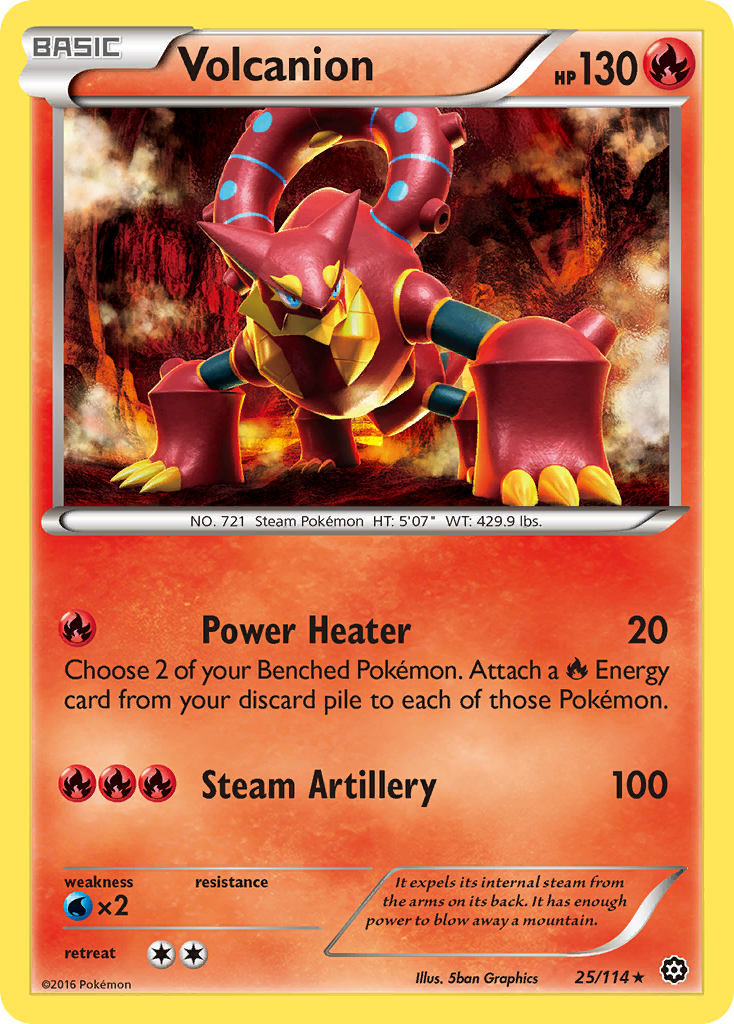 Volcanion (25/114) [XY: Steam Siege] | Good Games Adelaide SA