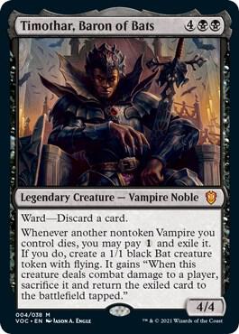 Timothar Baron of Bats 4 (Commander: Innistrad: Crimson Vow)  - Foil | Good Games Adelaide SA