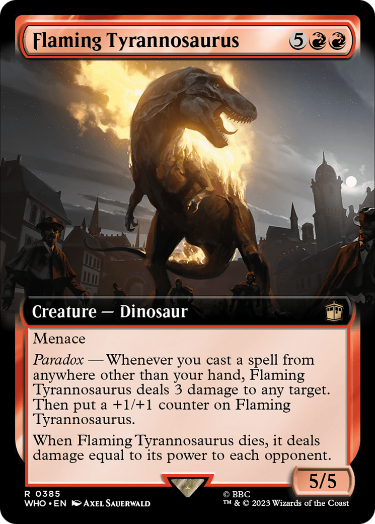 Flaming Tyrannosaurus (Extended Art) [Doctor Who] | Good Games Adelaide SA