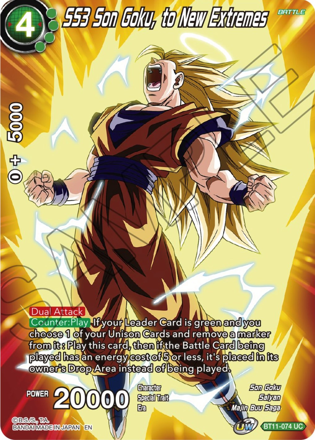 SS3 Son Goku, to New Extremes (BT11-074) [Theme Selection: History of Son Goku] | Good Games Adelaide SA