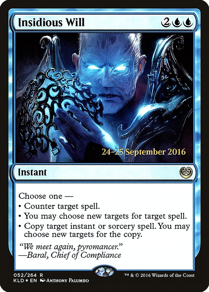 Insidious Will [Kaladesh Promos] | Good Games Adelaide SA