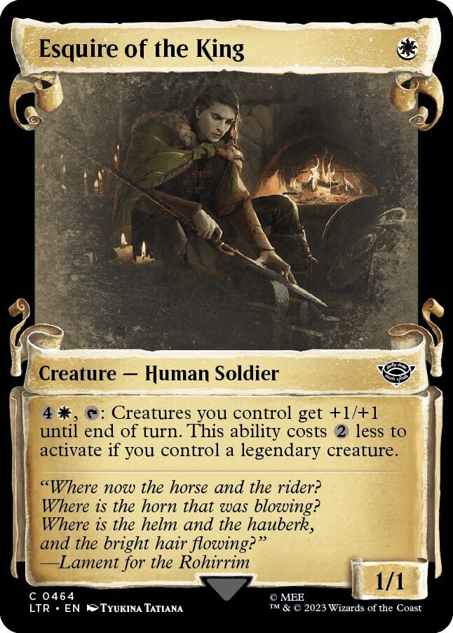 Esquire of the King 464 (Universes Beyond: The Lord of the Rings: Tales of Middle-earth)  - Showcase Scroll | Good Games Adelaide SA