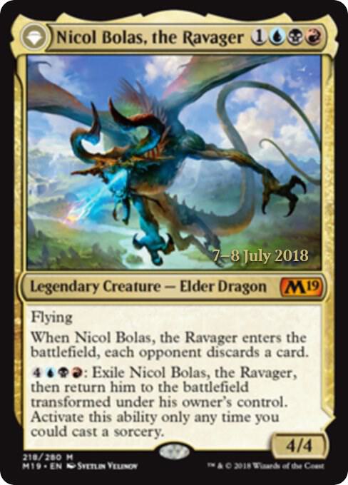 Nicol Bolas the Ravager 218 (Prerelease Cards)  - Foil | Good Games Adelaide SA