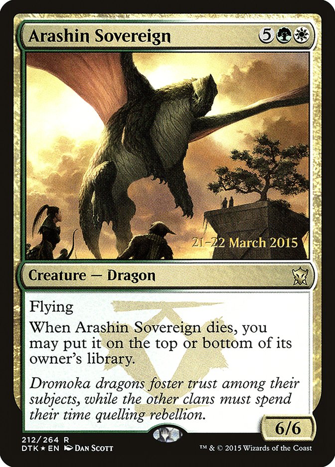 Arashin Sovereign [Dragons of Tarkir Promos] | Good Games Adelaide SA