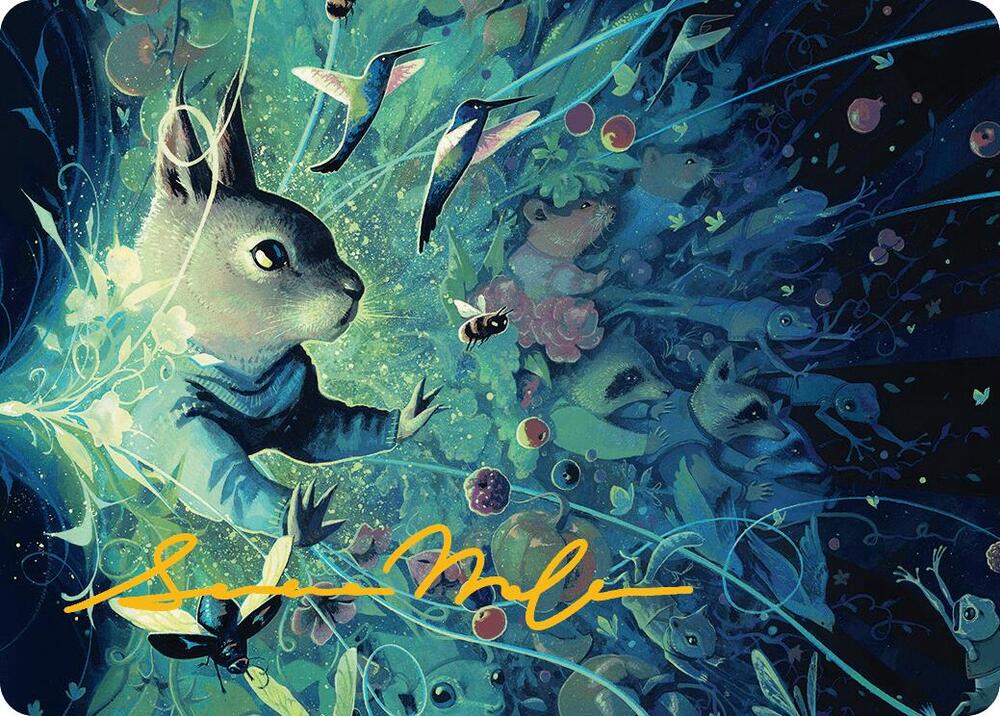 For the Common Good Art Card 22 54 Gold Stamped Signature 22 (Art Series: Bloomburrow)  | Good Games Adelaide SA