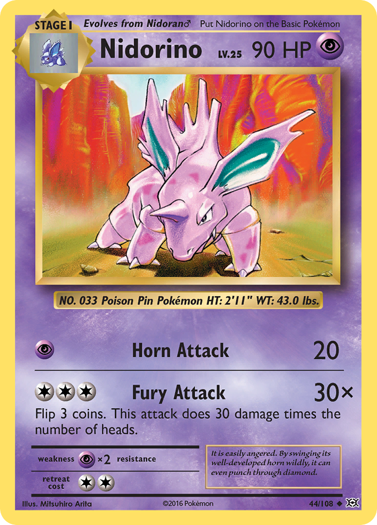 Nidorino (44/108) [XY: Evolutions] | Good Games Adelaide SA