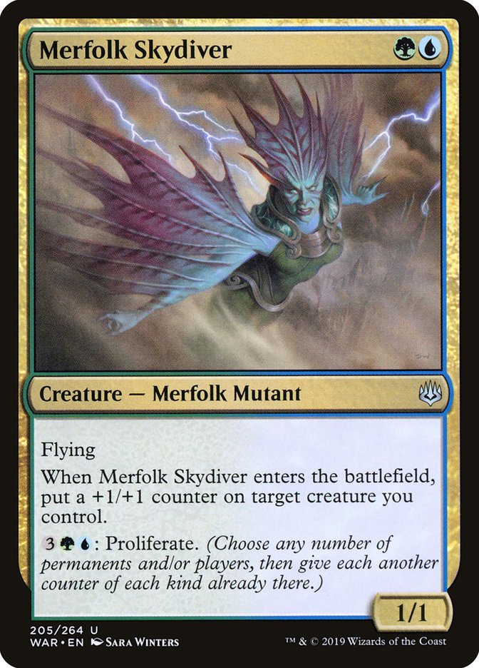 Merfolk Skydiver [War of the Spark] | Good Games Adelaide SA