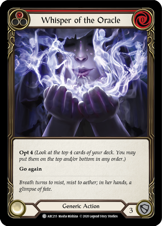 Whisper of the Oracle (Red) [U-ARC215] Unlimited Rainbow Foil | Good Games Adelaide SA