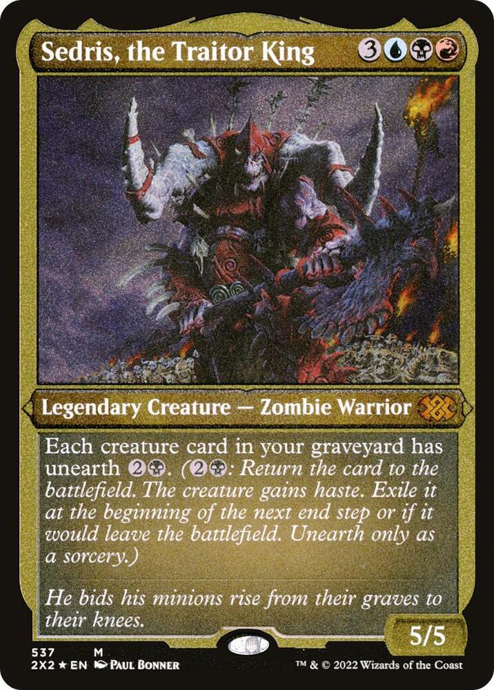 Sedris the Traitor King Foil Etched 537 (Double Masters 2022)  - Foil | Good Games Adelaide SA