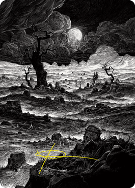 Plains 1 Art Card (Gold-Stamped Signature) [Innistrad: Crimson Vow Art Series] | Good Games Adelaide SA