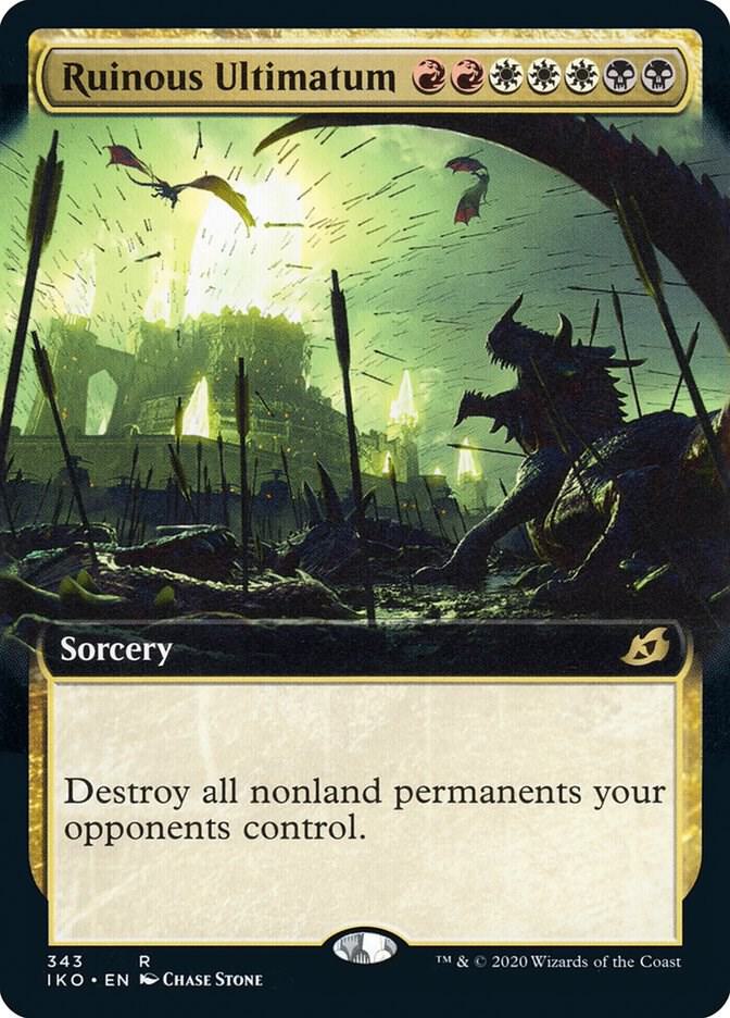 Ruinous Ultimatum 343 (Ikoria: Lair of Behemoths)  - Extended Art Foil | Good Games Adelaide SA