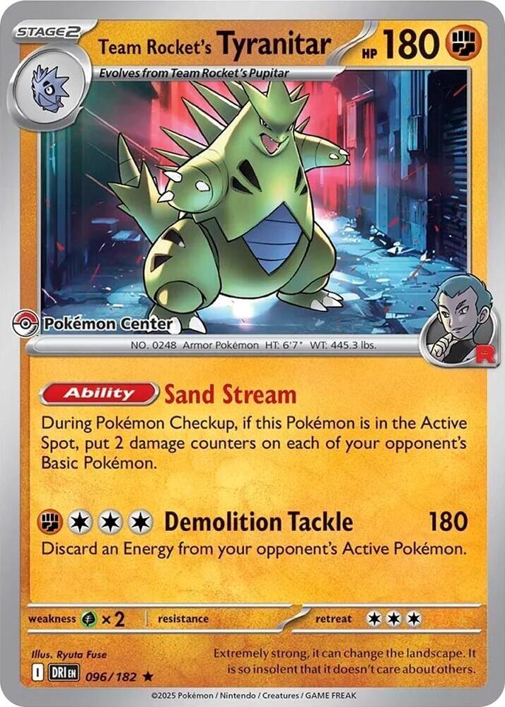 Team Rocket's Tyranitar Pokemon Center Exclusive 096/182 (Miscellaneous Cards & Products)  | Good Games Adelaide SA