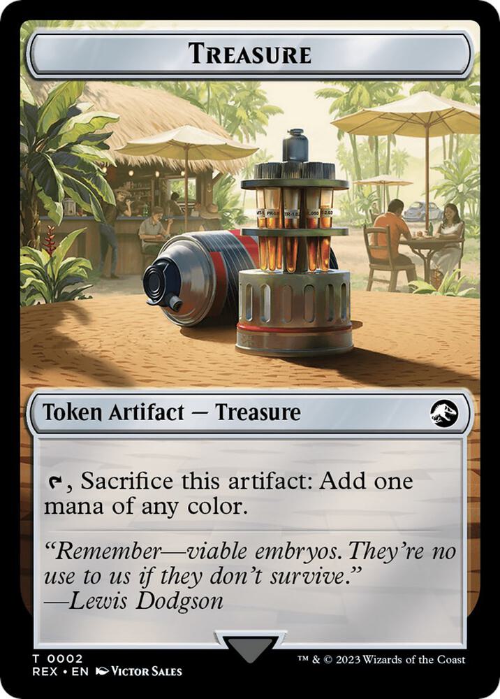 Treasure 0002 Dinosaur 0009 Double Sided Token 2 // 9 (Universes Beyond: Jurassic World Collection)  - Foil | Good Games Adelaide SA