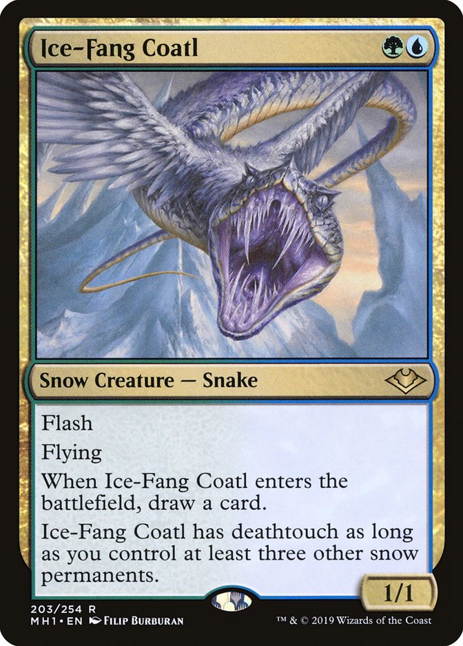 Ice-Fang Coatl 203 (Modern Horizons)  - Foil | Good Games Adelaide SA