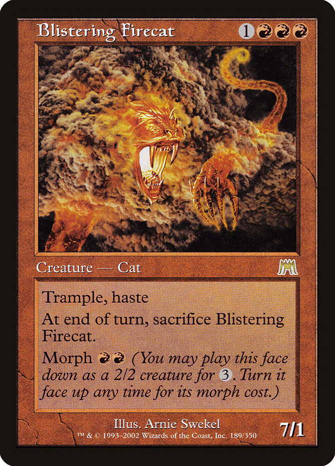 Blistering Firecat 189 (Onslaught)  - Foil | Good Games Adelaide SA