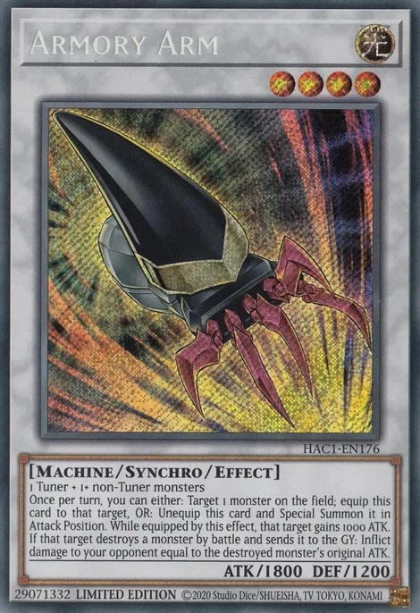 Armory Arm [HAC1-EN176] Secret Rare | Good Games Adelaide SA