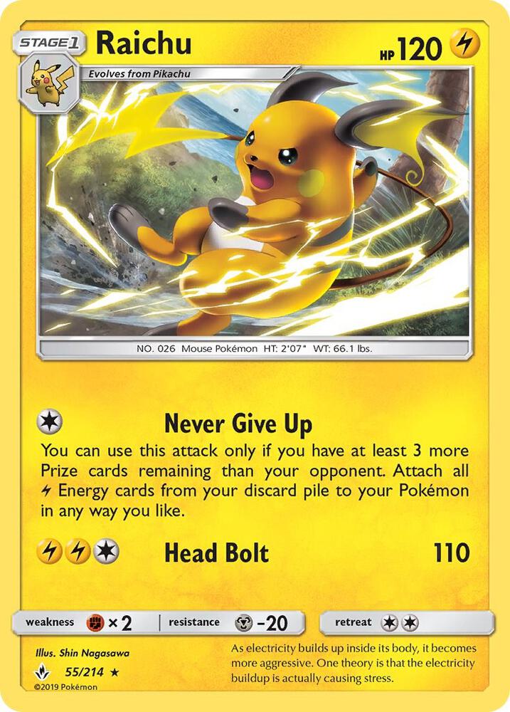 Raichu 55/214 (SM - Unbroken Bonds)  | Good Games Adelaide SA