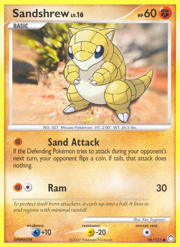 Sandshrew (96/123) [Diamond & Pearl: Mysterious Treasures] | Good Games Adelaide SA