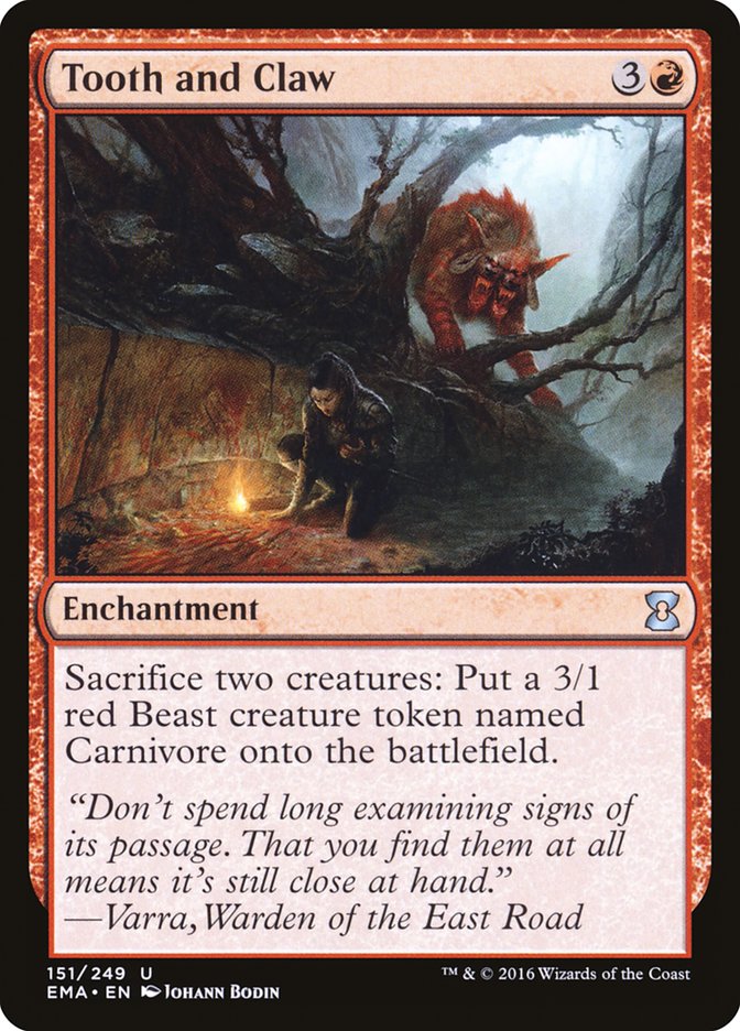 Tooth and Claw 151 (Eternal Masters)  - Foil | Good Games Adelaide SA
