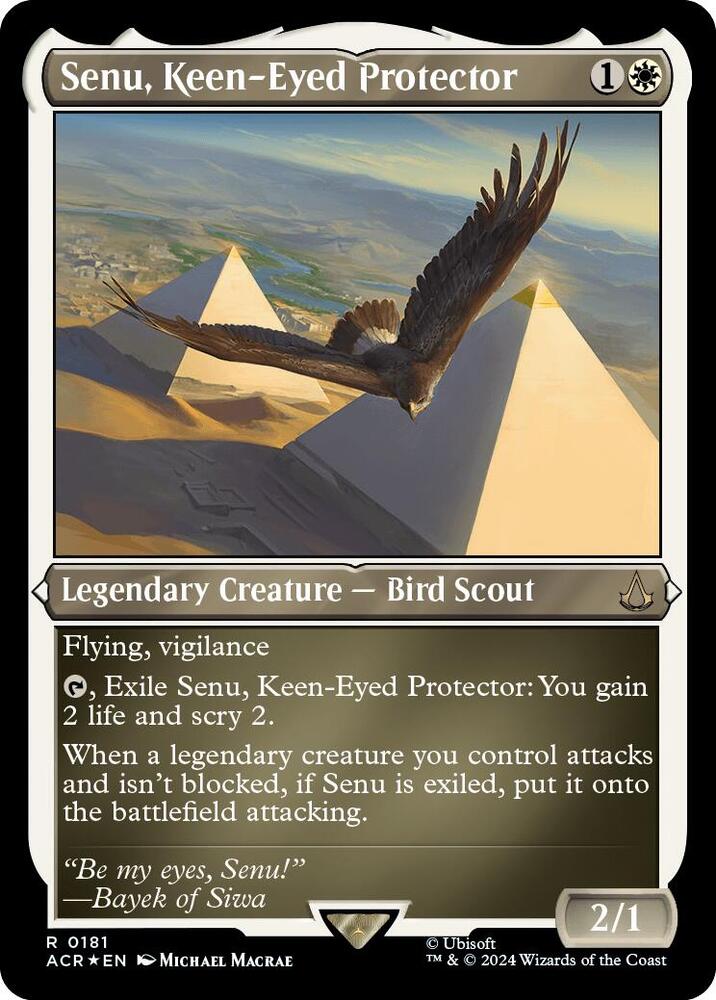 Senu, Keen-Eyed Protector 181 (Universes Beyond: Assassin's Creed)  - Foil | Good Games Adelaide SA