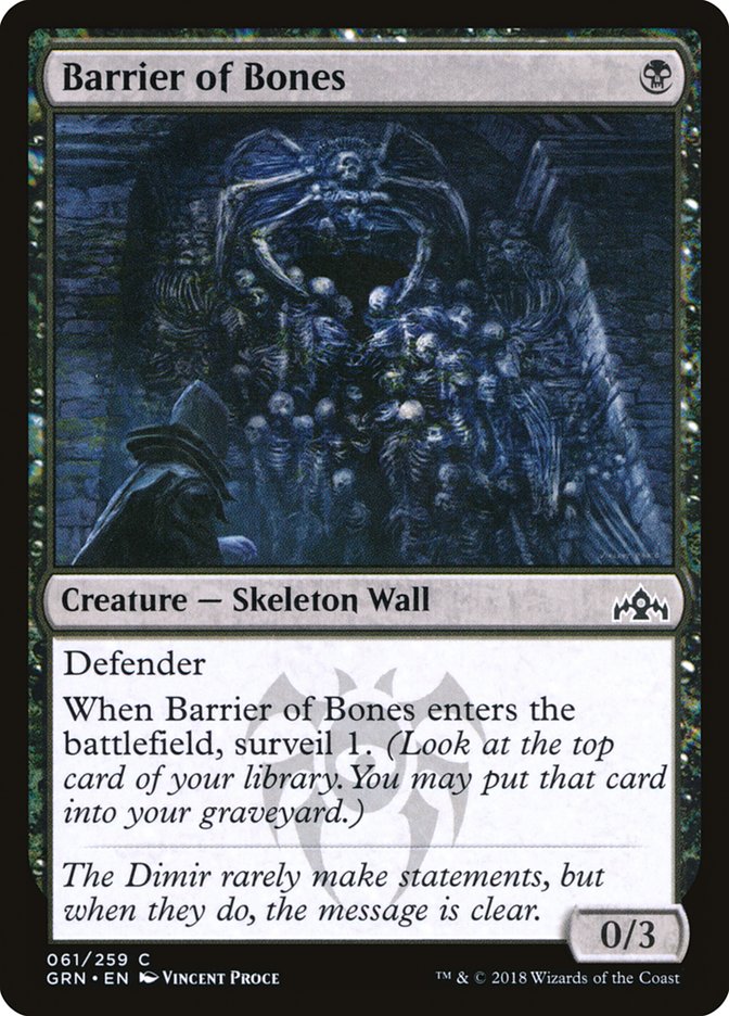 Barrier of Bones 61 (Guilds of Ravnica)  - Foil | Good Games Adelaide SA