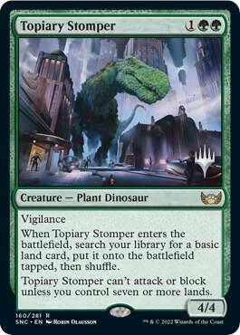 Topiary Stomper 160 (Promo Pack: Streets of New Capenna)  - Foil | Good Games Adelaide SA