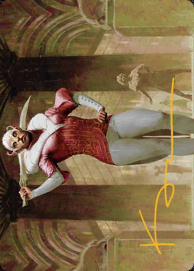 Mage's Attendant Art Card (Gold-Stamped Signature) [Streets of New Capenna Art Series] | Good Games Adelaide SA
