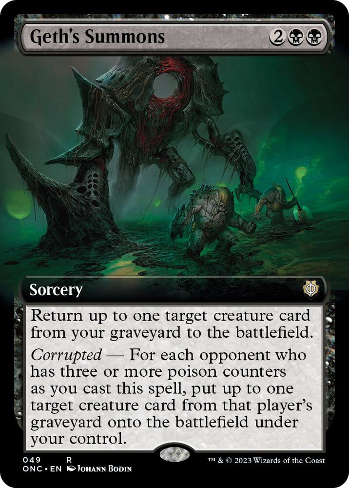 Geths Summons 49 (Commander: Phyrexia: All Will Be One)  - Extended Art | Good Games Adelaide SA