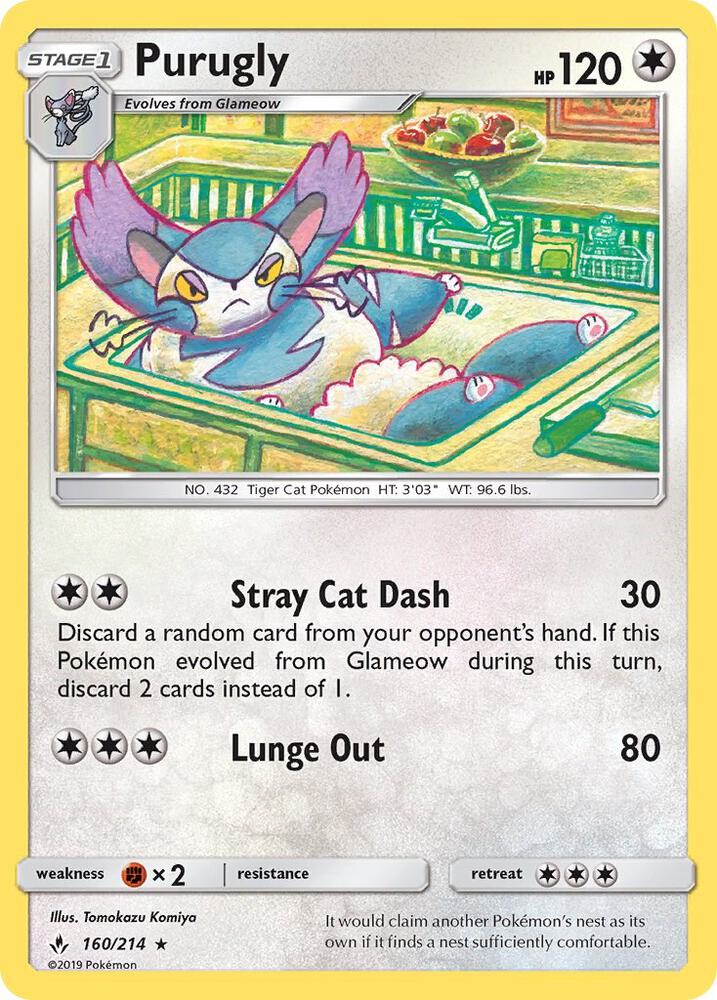 Purugly 160/214 (SM - Unbroken Bonds)  | Good Games Adelaide SA