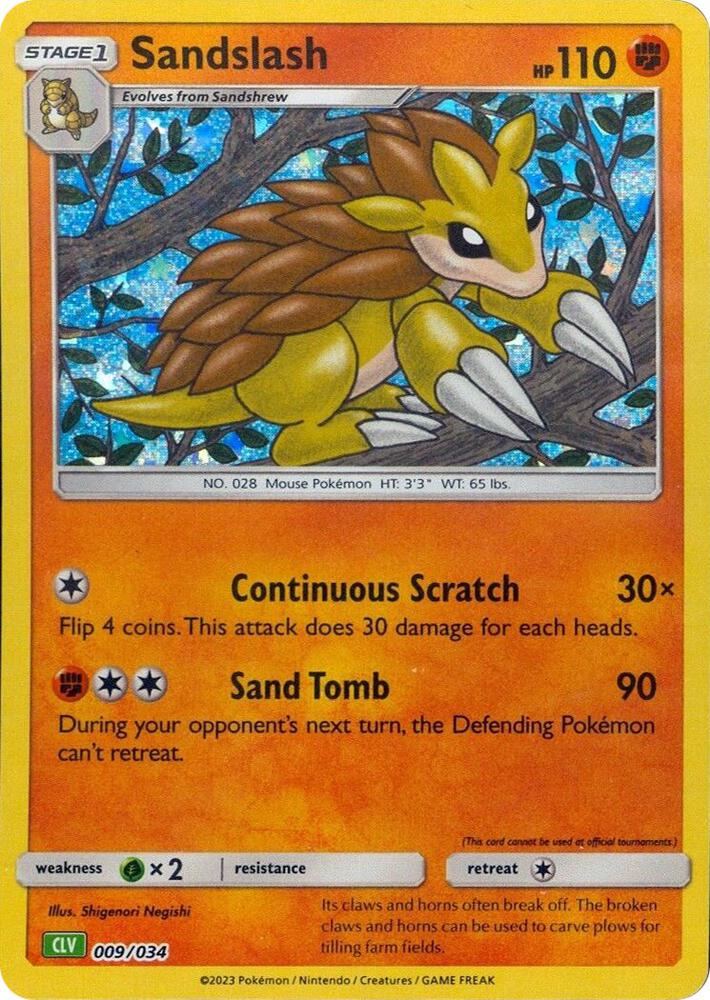 Sandslash 009/034 (Trading Card Game Classic)  - Holofoil | Good Games Adelaide SA