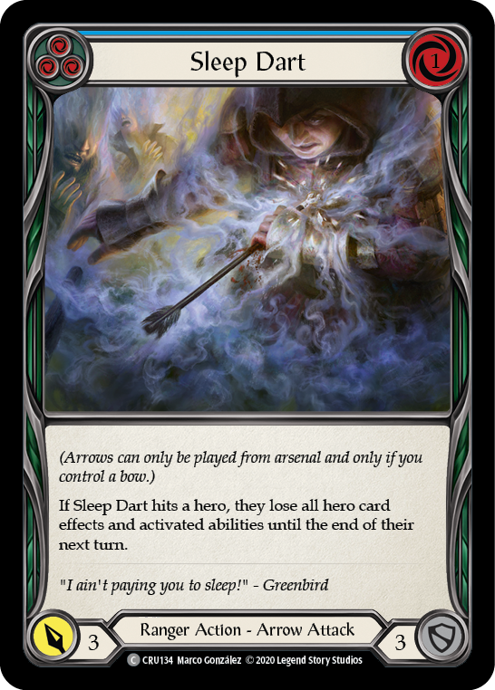 Sleep Dart (Blue) [CRU134] 1st Edition Rainbow Foil | Good Games Adelaide SA