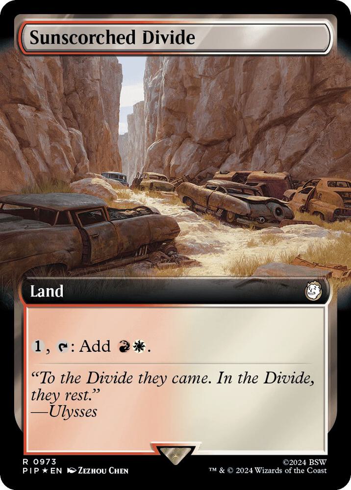 Sunscorched Divide 973 (Universes Beyond: Fallout)  - Foil | Good Games Adelaide SA