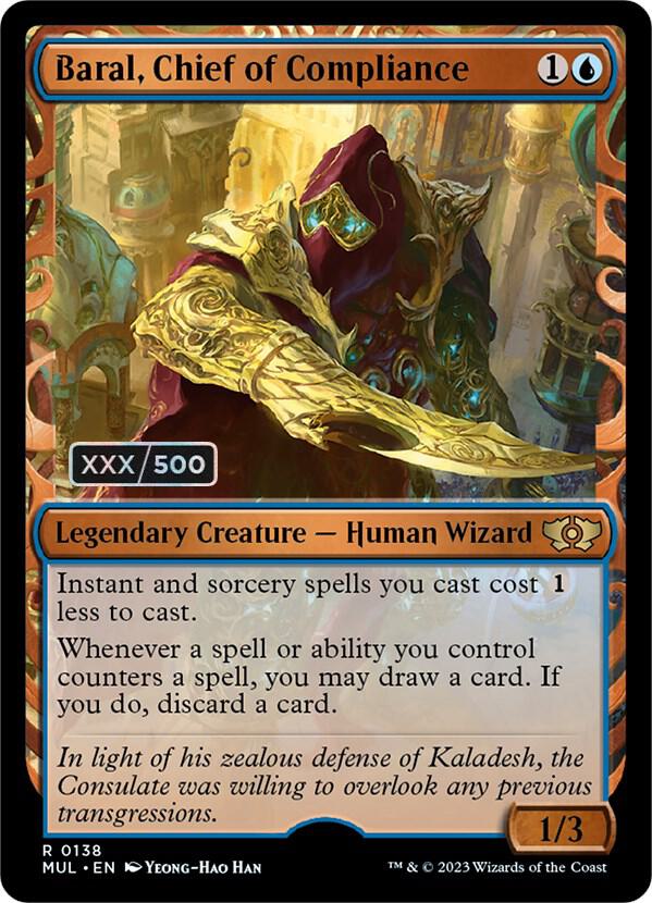 Baral, Chief of Compliance Serialized 138 (March of the Machine: Multiverse Legends)  - Double Rainbow Foil | Good Games Adelaide SA