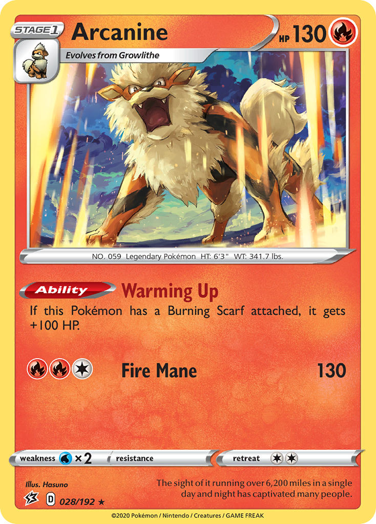 Arcanine (028/192) [Sword & Shield: Rebel Clash] | Good Games Adelaide SA