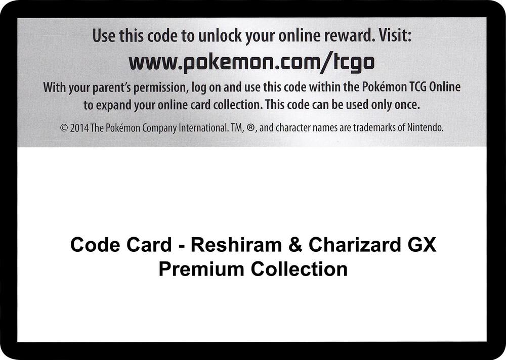 Code Card Reshiram and Charizard GX Premium Collection  (Miscellaneous Cards & Products)  | Good Games Adelaide SA