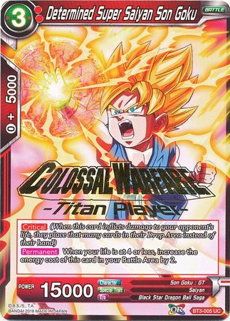 Determined Super Saiyan Son Goku (Titan Player Stamped) [BT3-005] | Good Games Adelaide SA