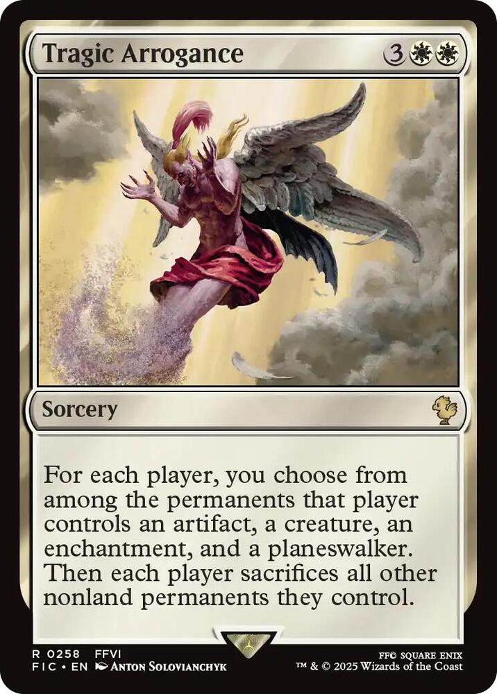 Tragic Arrogance 258 (Commander: FINAL FANTASY)  - Foil | Good Games Adelaide SA