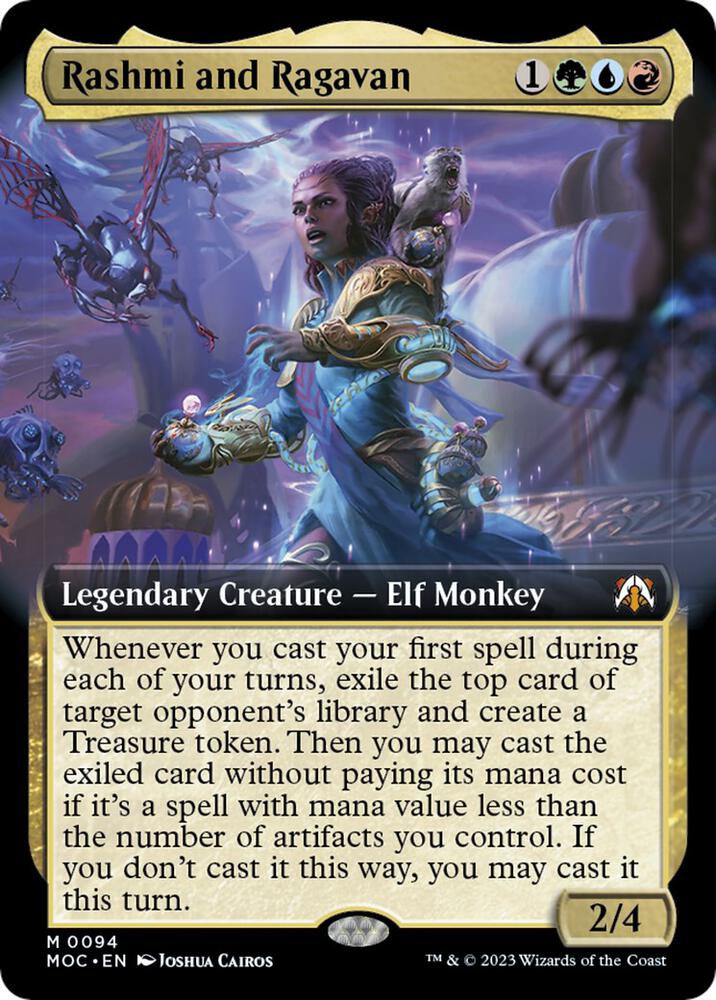 Rashmi and Ragavan 94 (Commander: March of the Machine)  - Extended Art Foil | Good Games Adelaide SA