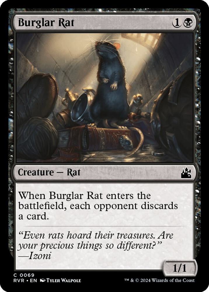 Burglar Rat 69 (Ravnica Remastered)  - Foil | Good Games Adelaide SA