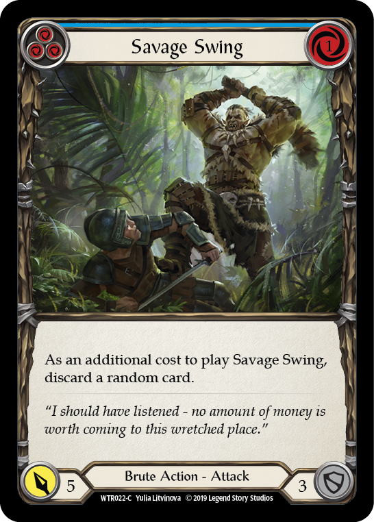 Savage Swing (Blue) [WTR022-C] Alpha Print Normal | Good Games Adelaide SA