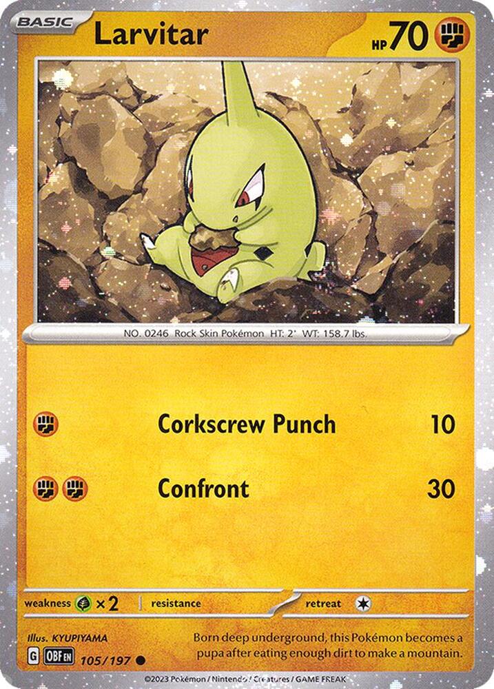 Larvitar 105/197 (Miscellaneous Cards & Products)  - Cosmo Holofoil | Good Games Adelaide SA