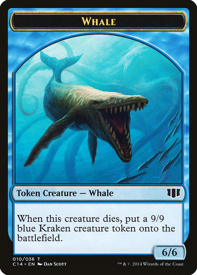 Whale // Zombie (011/036) Double-sided Token [Commander 2014 Tokens] | Good Games Adelaide SA