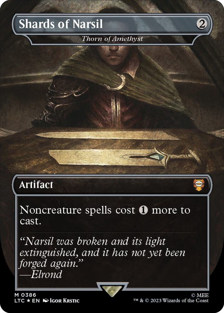 Shards of Narsil Thorn of Amethyst 386 (Commander: The Lord of the Rings: Tales of Middle-earth)  - Borderless Surge Foil | Good Games Adelaide SA
