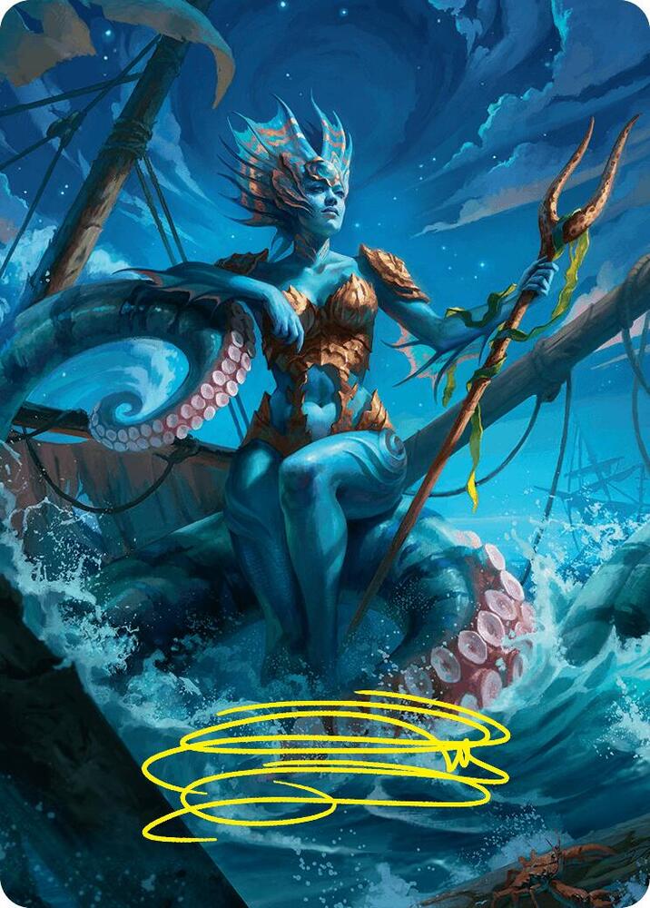 Kiora the Rising Tide Art Card 30 54 Gold Stamped Signature 30 (Art Series: Foundations)  | Good Games Adelaide SA