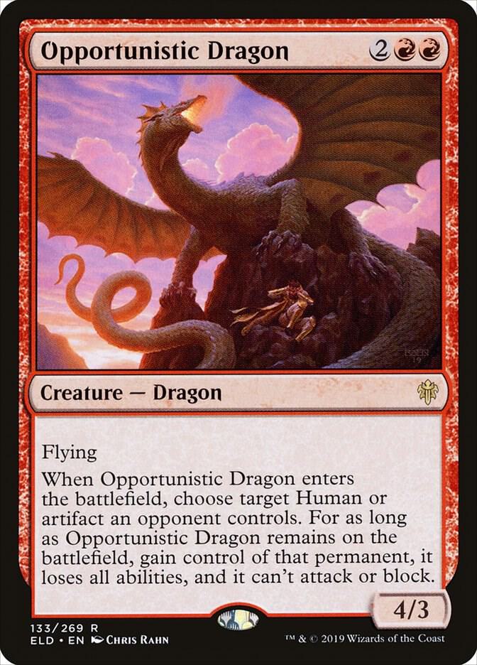 Opportunistic Dragon 133 (Throne of Eldraine)  - Foil | Good Games Adelaide SA