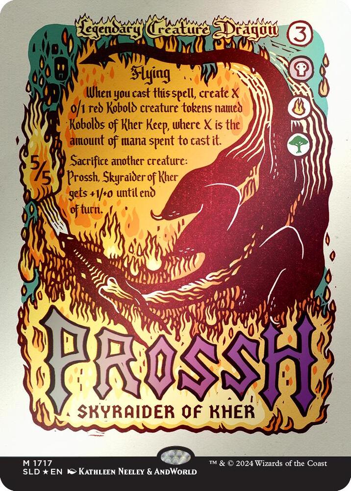Prossh Skyraider of Kher Rainbow Foil 1717 (Secret Lair Drop Series)  - Foil | Good Games Adelaide SA