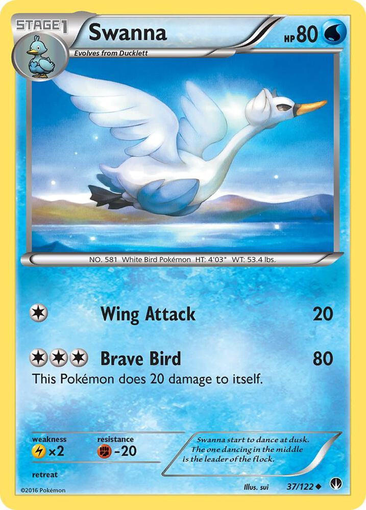 Swanna 37/122 (XY - BREAKpoint)  | Good Games Adelaide SA